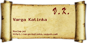 Varga Katinka névjegykártya